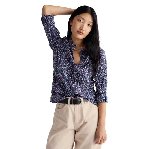 Seasalt Cornwall Larissa Shirt - Flax Flower Bright Orchid